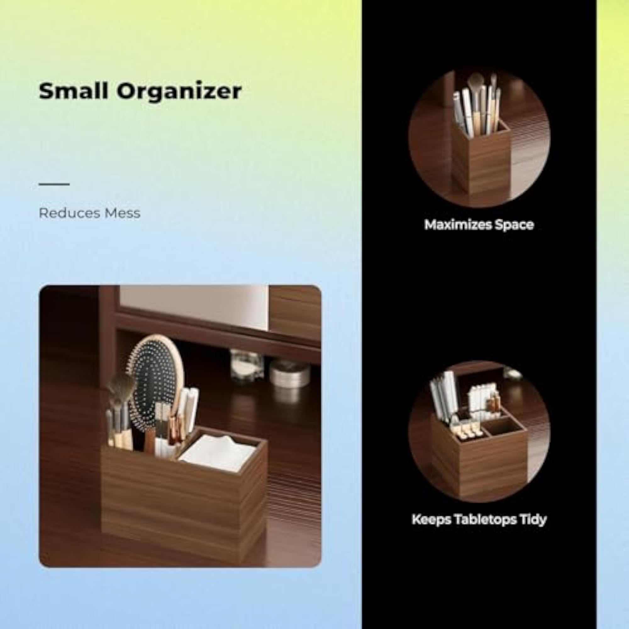 Rotating Makeup Brush Organizer Storage Box